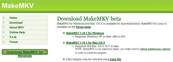 MakeMKV 使い方 - MakeMKVをダウンロード