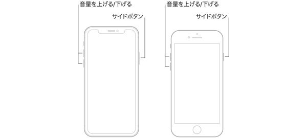 iPhoneデバイスを強制再起動する