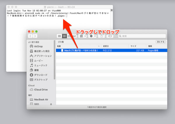 Mac ゴミ箱 削除