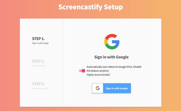 Screencastify サイン