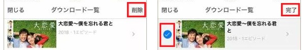 ダウンロードしたParaviビデオを削除