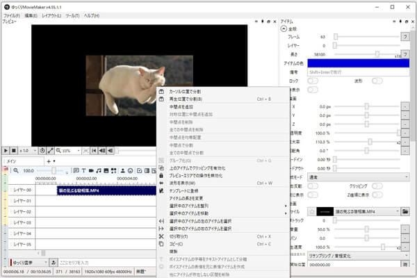 動画をカットする